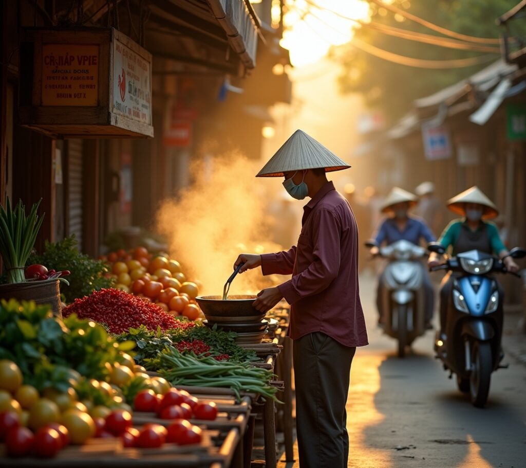 Early morning market